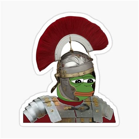 Roman Centurion Sad Pepe Sticker For Sale By Carplord Redbubble