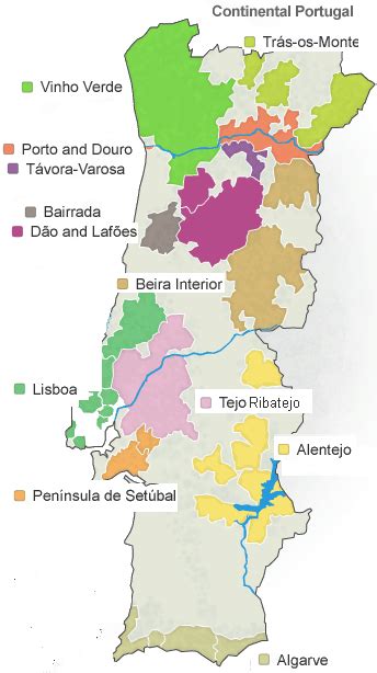 Cyklus Jednota Mlýn Wine Regions Portugal Map Chci Potrubí Měsíc