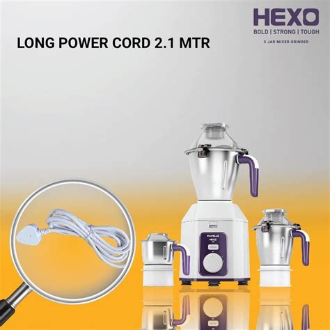 W Havells Hexo Mixer Grinder Juicer Capacity Jars At Rs In