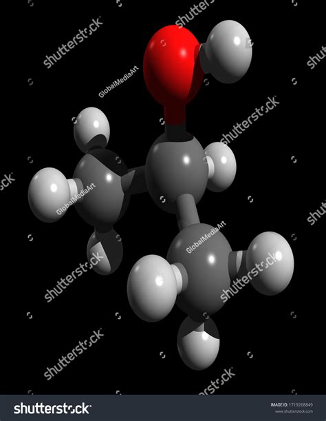 Isopropyl Alcohol Ball And Stick Model