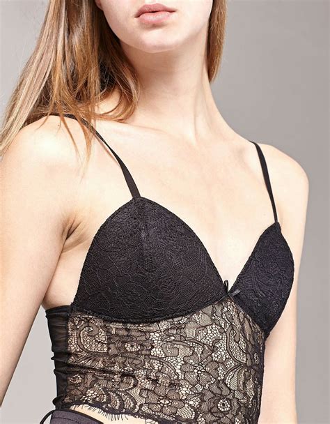 Stradivarius Long Bralette With Transparency Detail Bralette Ropa