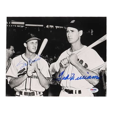 Ted Williams Stan Musial Signed X Photo Psa Pristine Auction