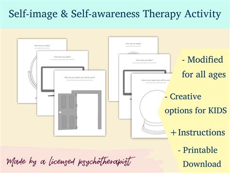 Self-image Self-awareness Worksheets Two Modified Versions for Children & Adolescents a Guide ...