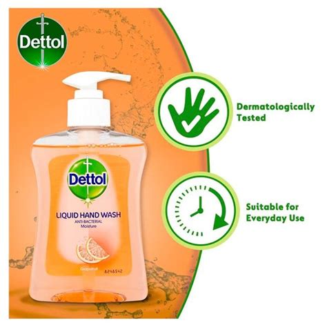 Dettol Liquid Soap Moisture Grapefruit 250ml From Ocado