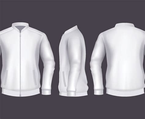 Realistic Jacket Template Vector Art & Graphics | freevector.com