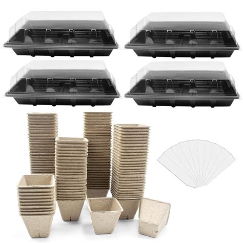 JOPY 4 PackITSC Seed Starter Tray Kit for Indoor Outdoor Garden Seeding
