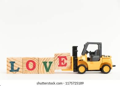 Toy Forklift Hold Wood Letter Block Stock Photo Shutterstock