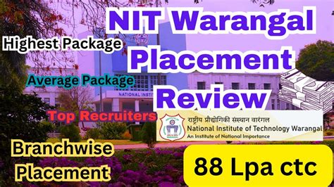 NIT Warangal Placements Highest Package Average Package Top