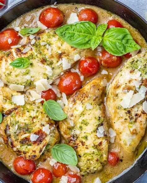 Creamy Chicken Pesto Recipe Healthy Fitness Meals