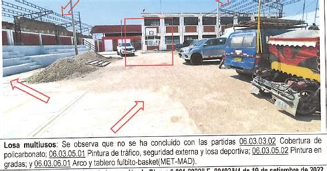 Pacanga Contraloría Detectó que Se Inició Recepción de Obra Sin Que se