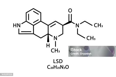 Lsd Molecular Structure Lysergic Acid Diethylamide Skeletal Chemical