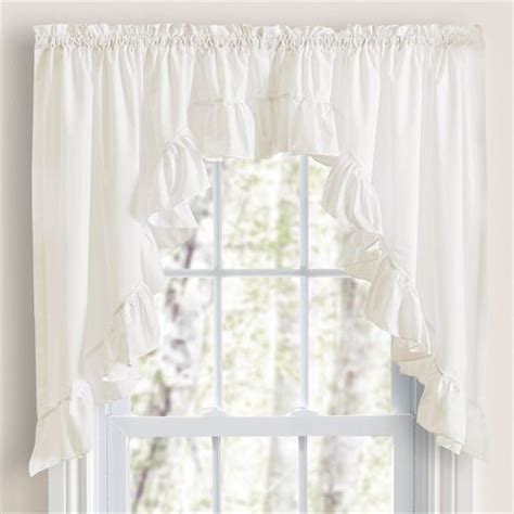 Charlene Ruffled Swag Valance Pair Touch Of Class