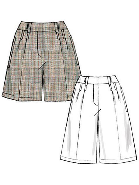 A Women S Shorts Pattern With The Front And Back Views