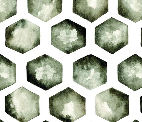 Hexagon Pattern fabric - ariapaperie - Spoonflower