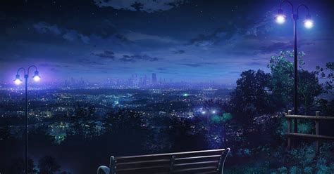 Neon Aesthetic Anime Night City - Anime Neon City Wallpapers Wallpaper ...