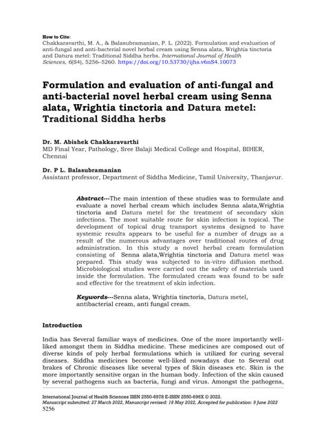 Pdf Formulation And Evaluation Of Anti Fungal And Anti Bacterial