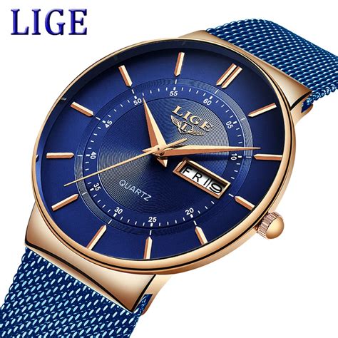 Lige New Mens Watches Top Brand Luxury Casual Fashion Watch Men