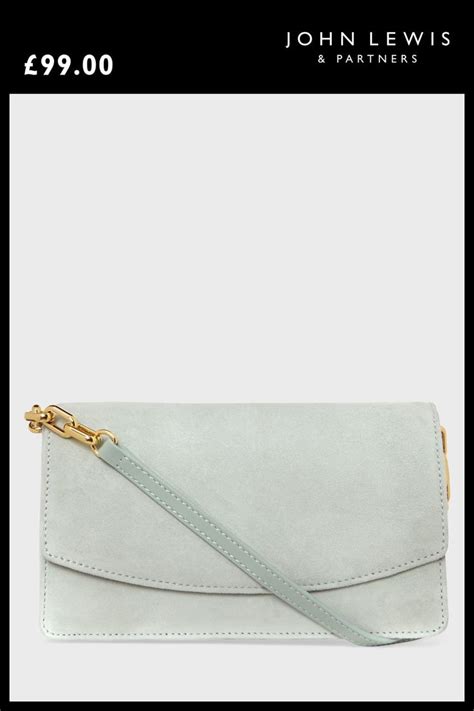 Hobbs Kensington Suede Clutch Bag Sage Green In 2023 Suede Clutch