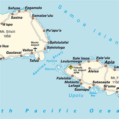 Map of Samoa. Maps and directions at hot-map.