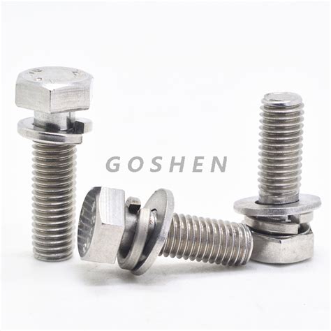 Stainless Steel Sems Hex Cap Machine Screw From China Manufacturer