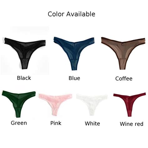 Wine Red Mesh Panties Women Lingerie Seamless G String Thongs Underwear