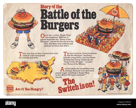 1980s USA Burger King Magazine Advert Stock Photo - Alamy