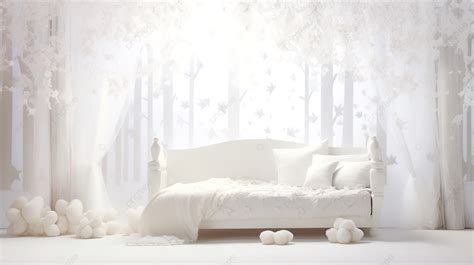 All White Aesthetic Bedroom Home Background, All White, Beautiful, Bedroom Background Image And ...