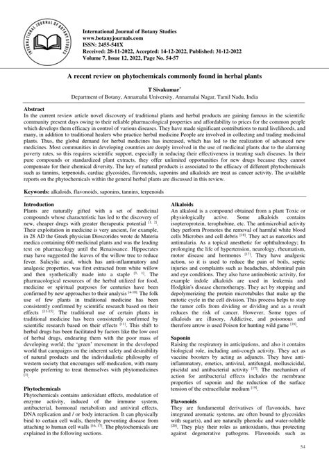 (PDF) International Journal of Botany Studies www.botanyjournals.com A recent review on ...