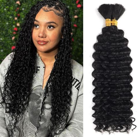 Shoobidoo Human Braiding Hair Boho Braids Deep Wave Bulk Human Hair For