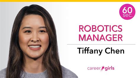 Robotics Manager Tiffany Chen 60 Seconds Youtube