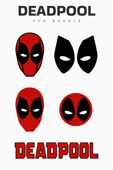 Deadpool Svg Bundle 5 Designs Deadpool Superhero Stickers Svg