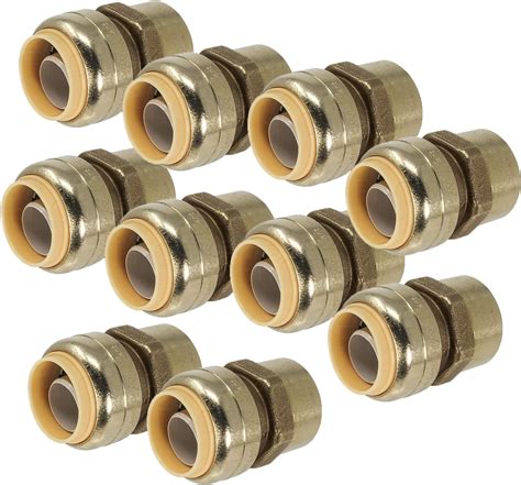 1 Inch Pushfit Fnpt Female Adapter Push To Connect Brass Plumbing Fitting For Copper Pex Cpvc