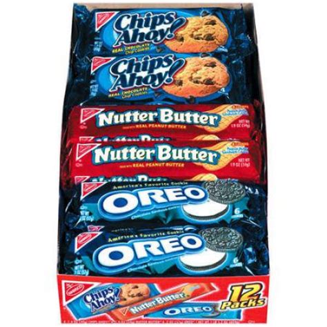 Nabisco Chips Ahoy Nutter Butter And Oreo Cookies Variety Pack 12ct