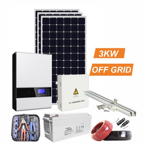 K Watt Kw Off Grid Complete Solar System With Battery China Grid