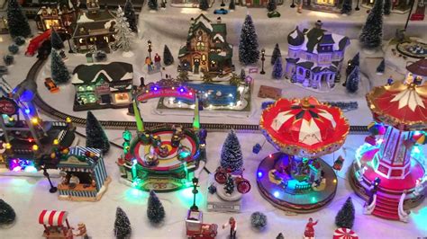 Miniature Christmas Village With Trains 2017 Youtube