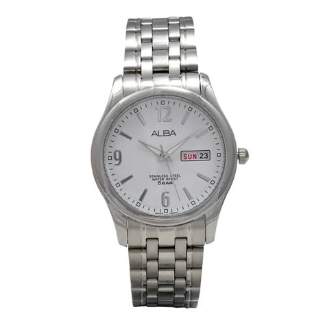 Jam Tangan Pria Alba Prestige Quartz Stainless Steel Axnd Original