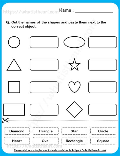 Find The Shape Names Worksheets For Kids Shape Worksheets For