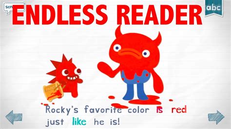 Play And Learn Endless Reader The Word Red Endless Alphabet Youtube