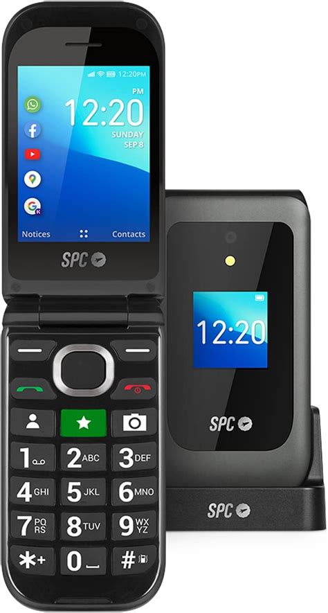 SPC Jasper 2 4G Téléphone Portable Senior à clapet avec Whatsapp