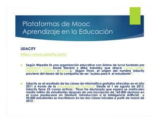 Aprendizaje En Tiempos De Moocs PPT