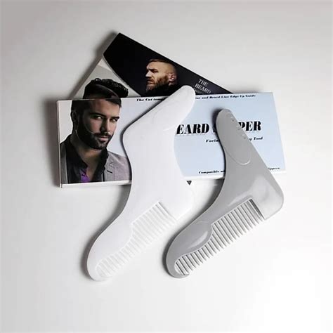 1 Pc 2 Shapes Trimmer Shaping Comb Tool Sex Man Gentleman Trim Template Beard Combs Shaving In