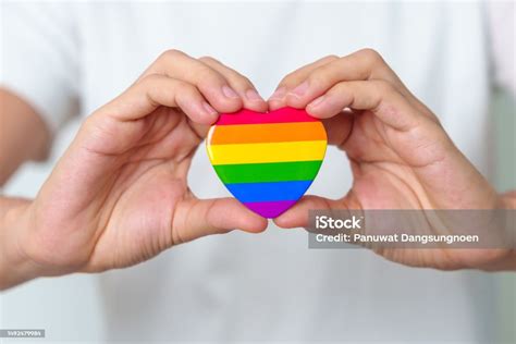 Foto De Conceito De Mês Do Orgulho Lgbt Ou Lgbtq Ou Lgbtqia Com Formato