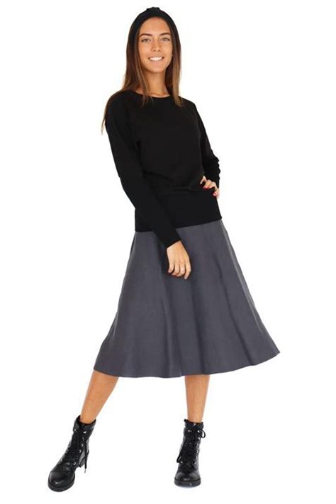 Knit Fit And Flare Skirt Shopperboard