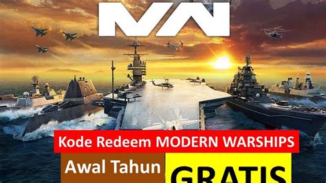 Info Kode Redeem Modern Warships Hari Ini 13 Januari 2024 Akhir Pekan