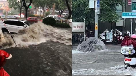 台风“杜苏芮”致济南暴雨：部分路段积水淹车，多井盖现“泉涌”台风路段积水新浪新闻