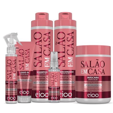 Kit Eico Tratamento Reconstrutor Capilar Sal O Em Casa Shampoo Sem Sal