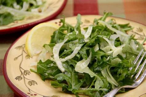 Arugula Fennel Salad with Lemon Vinaigrette - Great Eight Friends