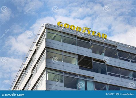 The Goodyear Tire and Rubber Company Logo on Headquarters Building ...