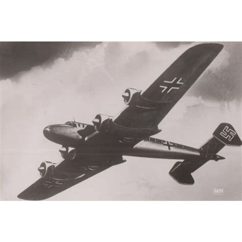 Blohm Voss Bv Aircraft German Ww War Plane Plain Back Postcard