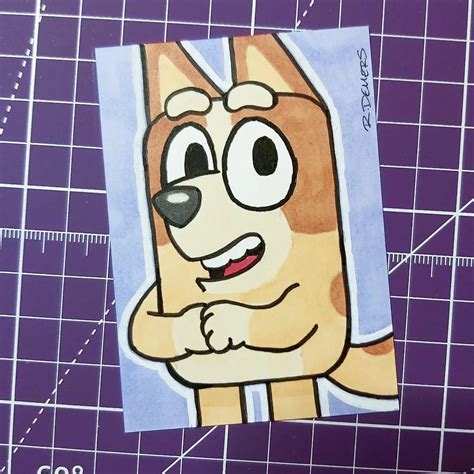 Bingo Heeler Sketch Card By Robdemersart On Deviantart